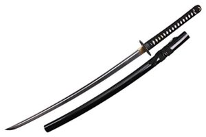 onikiri f-581 1045 kiku tsuba,real rayskin, sword bag carbon steel scabbard, 40", black