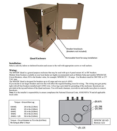 Midnite Solar Breaker Box MNEDC Quad