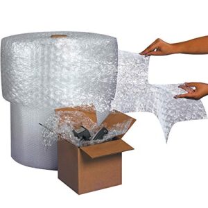 aviditi bubble cushioning wrap rolls, 48 inch x 750 feet, 3/16" small bubble, perforated every 12 inches, for packing, shipping and moving (1 roll)