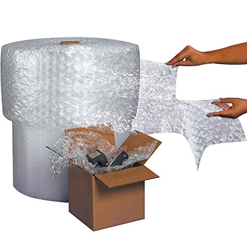 Aviditi Bubble Cushioning Wrap Rolls, 48 Inch x 750 Feet, 3/16" Small Bubble, Perforated Every 12 Inches, for Packing, Shipping and Moving (1 Roll)