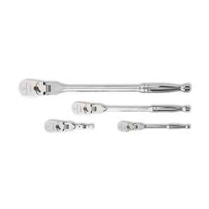 gearwrench 4 pc. 1/4", 3/8" & 1/2" drive 120xp™ flex head ratchet set - 81230p