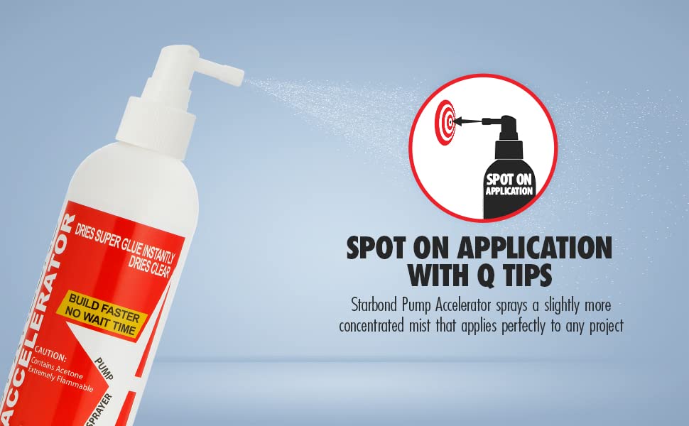 Starbond "Pinocchio" Pump CA Glue Accelerator - Instantly Dries Super Glue (8 Ounce)