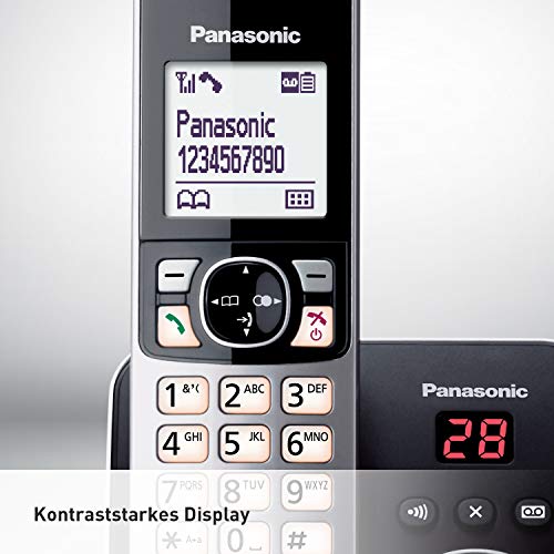 Panasonic KX-TG6824GB KX-TG6824GB, DECT Telephone, KX-TG6824GB (KX-TG6824GB, DECT Telephone, 120 Entries, Caller ID, Black, Silver)