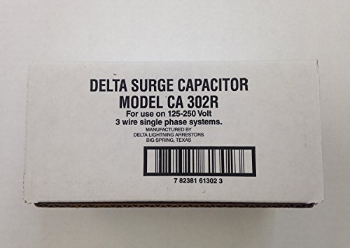 Delta CA302-R 2-Pole 125/250VAC Single Phase Surge Capacitor