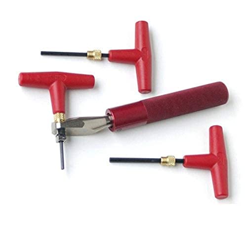 LSM Racing Products Valve Lash Wrench, 3/8 in Wrench, 1/8 and 5/32 and 3/16 in Allen, Insulated Handles, Aluminum, Red Anodized, Kit