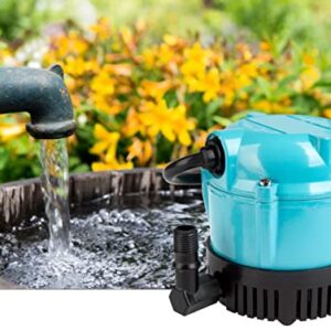 Little Giant 500203, 1-A 115 Volt, 1/200 HP, 170 GPH Small Submersible Permanently Oiled Pump for Fountain, Water Displays and Air Conditioners, 6-Foot Cord, Blue,