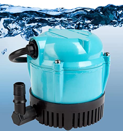 Little Giant 500203, 1-A 115 Volt, 1/200 HP, 170 GPH Small Submersible Permanently Oiled Pump for Fountain, Water Displays and Air Conditioners, 6-Foot Cord, Blue,