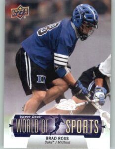 2011 upper deck world of sports baseball trading card #180 brad ross - duke blue devils (lacrosse)