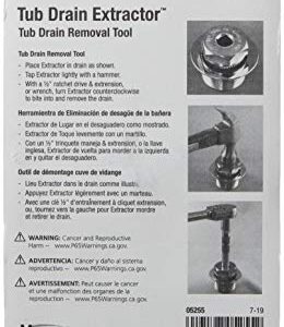 Superior Tool 05255 1.5" Tub Drain Extractor-Removes One and a Half Inch Old or Stubborn Tub Drains