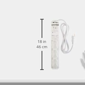 Leviton 5306M-1N7 Medical Grade Power Strip, 15-Amp, 125-volt, 6-Outlets, 7-Feet Cord Length