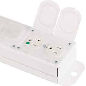 Leviton 5306M-1N7 Medical Grade Power Strip, 15-Amp, 125-volt, 6-Outlets, 7-Feet Cord Length