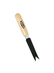 hyde tools 66030 - 3-1/2 x 3/4 straight v-trim curved tip knife h212, uncarded