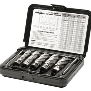 Hougen 12006 12,000 Series Annular Cutter Kit 5/8, 3/4, 7/8, 1, 1-1/8" 2-Inch Depth of Cut 3/4-Inch Weldon Shank for Magnetic Drills