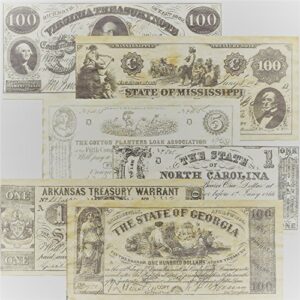 replica confederate currency sets