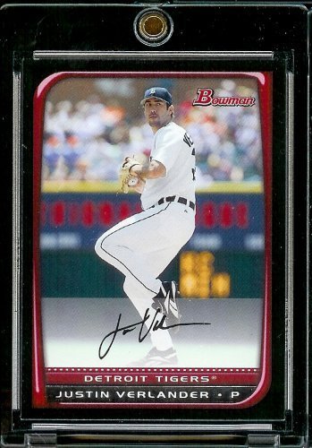 2008 Bowman # 106 Justin Verlander - Detroit Tigers - MLB Baseball Trading Card