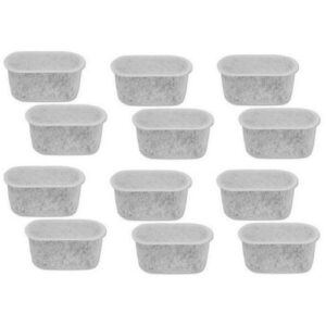 univen 12 pack of replacement charcoal water filters, fits cuisnart dcc-rwf