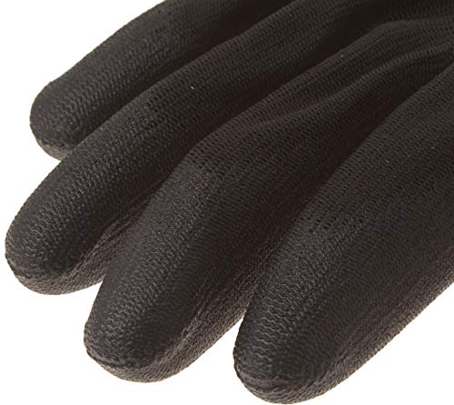 Liberty P-Grip Ultra-Thin Polyurethane Palm Coated Glove with 13-Gauge Nylon/Polyester Shell, Medium, Black (Pack of 12)