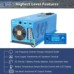 SUNGOLDPOWER UL1741 6000W 48Vdc Pure Sine Wave Inverter Low Frequency 240Vac Input 120Vac/240Vac Output Split Phase with Battery Charger Off-Grid 18000W Peak