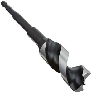 wood owl 1" diameter x 6 1/2" overdrive fast boring ultra smooth auger brad point boring bit 03704