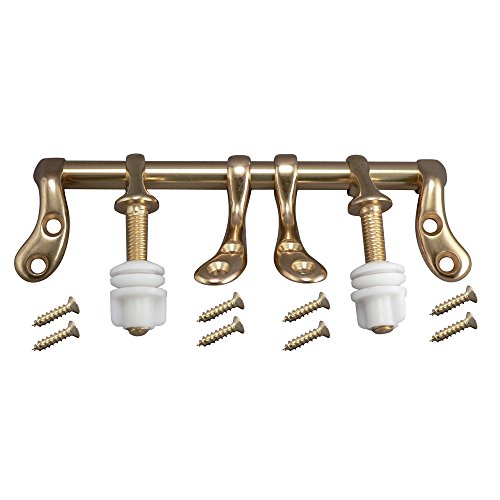 Plumb Pak PP837-36L Toilet Seat Hinge Replacement Parts, Polished Brass