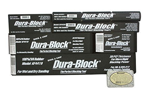 Dura-Block AF44HL Hook & Loop Black 7-Piece Sanding Block Set