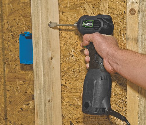 Genesis GCQD38A 3.5 Amp 3/8" Variable Speed Close-Quarter Drill with Non-Slip Grip