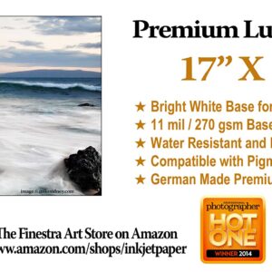 17" X 100' Premium Luster Inkjet Photo Paper - Roll