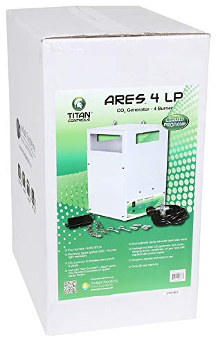 Titan Controls Ares 4 - Carbon Dioxide (CO2) Generator LP - 10.6 CUFT/HR, 4 Burner, Liquid Propane, White