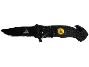 don't tread on me marines black blade assisted opening pocket knife