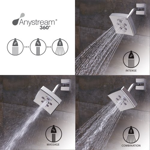 Speakman, Polished Chrome S-3021 Kubos Anystream High Pressure Adjustable 2.5 GPM Shower Head