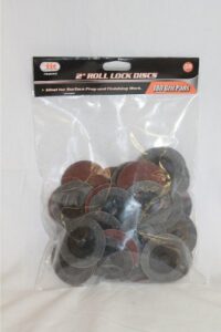 iit 82042 2" roll lock sanding discs 180 grit (50 pc)
