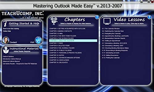 TEACHUCOMP Video Training Tutorial for Microsoft Outlook 2013 and 2010 DVD-ROM Course and PDF Manual
