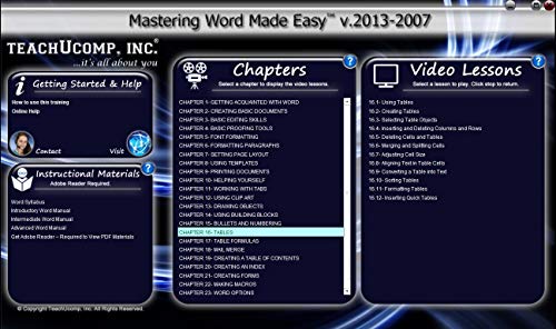 TEACHUCOMP Video Training Tutorial for Microsoft Word 2013 DVD-ROM Course and PDF Manual