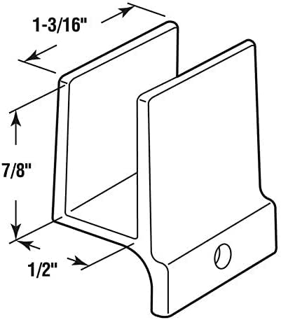 Sliding Shower Door Bottom Guide 1/2" Wide | 1/2" Wide Sliding Shower Door Bottom Guide