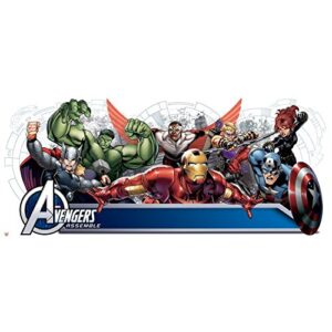 roommates rmk2240gm marvel avengers assemble personalized headboard peel and stick wall decals