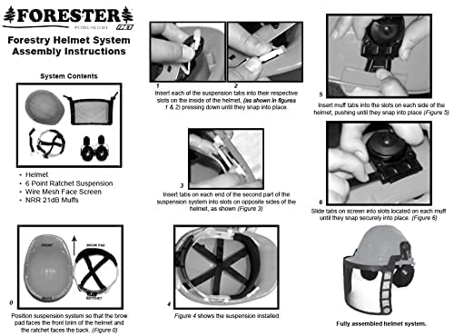 Forester Protective Clothing - OEM Forestry Cutter Combo Kit Apron Chaps Helmet Face Shield Ear Muffs Safety Glasses Arborist Equipment Chainsaw Pants Logging Tools Helmet Accessories Orange