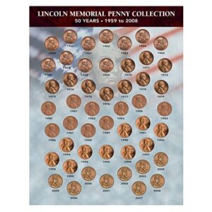 american coin treasures american coin treasures lincoln memorial penny collection 1959-2008 novelty