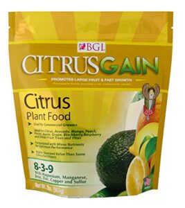 bgi fertilizers citrusgain bag, citrus fertilizer, citrus plant food, 2 lb