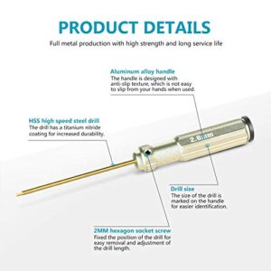 Neewer - Set of 4 Hexagonal Screwdrivers Made of Titanium Nitride with Coloured Handles.Compatible with 1.5, 2, 2.5 and 3mm Screws.