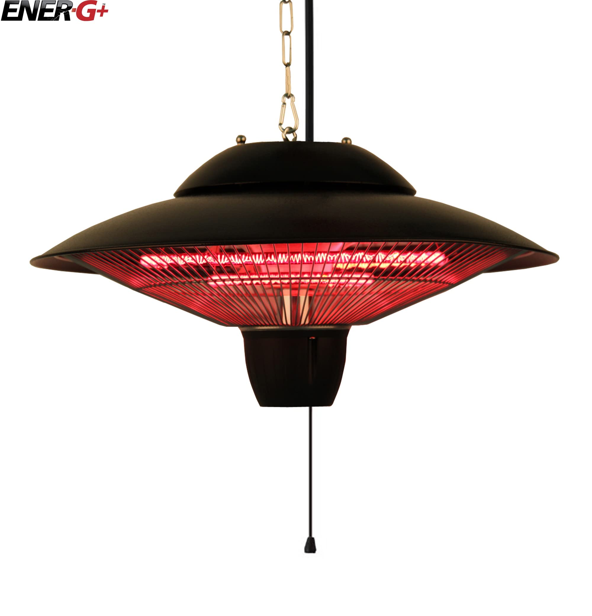 Ener-G+ Indoor/Outdoor Ceiling Electric Patio Heater, Black