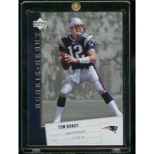 2006 upper deck rookie debut tom brady new england patriots football card #57 - mint condition-shipped in protective screwdown display case