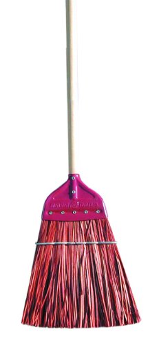 Magnolia Brush 6010 Metal Cap Broom with Palmyra Stalk Fibers, 1" Handle Diameter (Case of 12)