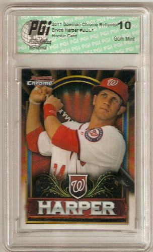 Bryce Harper 2011 Bowman Chrome Silver Refractor Rookie Card PGI 10 Exclusive