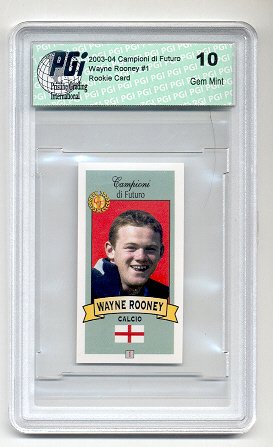 2004 Wayne Rooney Rookie Review PGI 10 1st CARD EVER Manchester United