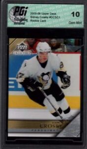 sidney crosby 2005 upper deck #dcsc1 rookie card pgi 10