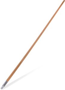 carlisle foodservice products 4526700 lacquered wood broom handle with metal threaded tip, 60" length, 15/16" diameter (pack of 12)