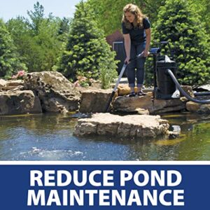 The Pond Guy ClearVac Pond Vacuum, Powerful Motor Quickly Removes Sludge & Debris, Dual Chamber Reservoir for Nonstop Use, 4 Interchangeable Nozzle Attachments, 5 Extension Tubes, 8 Ft Discharge Hose