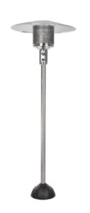 fire sense 61445 natural gas patio heater 45,000 btu with electric ignition system csa approved for commercial & residential - stainless steel