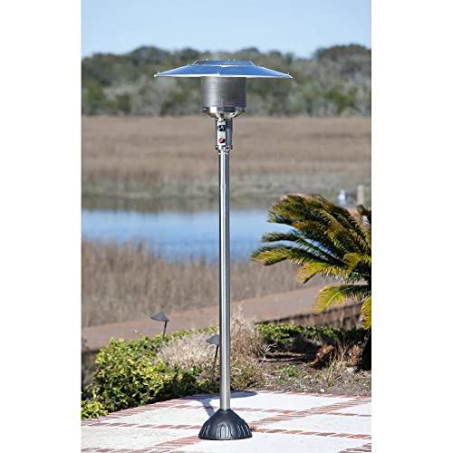 Fire Sense 61445 Natural Gas Patio Heater 45,000 BTU With Electric Ignition System CSA Approved For Commercial & Residential - Stainless Steel