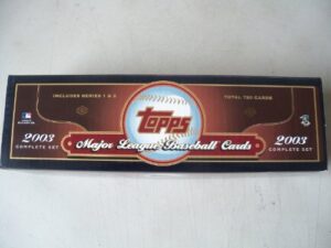 2003 topps baseball factory sealed complete set 720 cards torn wrapping